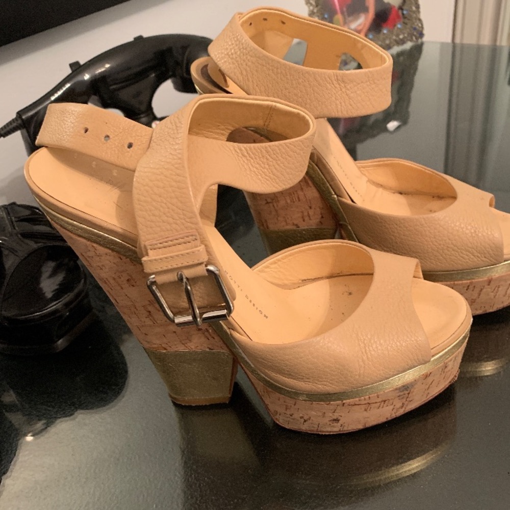 Nude cork sandals Giuseppe Zanotti